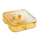 thumbnail image 4 of Bandeja para servir dividida, contenedor de alimentos, bandeja de exhibición de refrigerios, caja de refrigerios portátil para Amarillo, 4 of 9