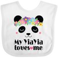 thumbnail image 3 of Inktastic My YiaYia Loves Me Yia Yia Bear Girls Baby Bib, 3 of 4