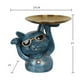 thumbnail image 4 of Escultura de figura de gato con bandeja de almacenamiento para decoración de exhibición Azul, 4 of 9