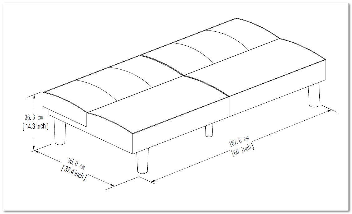 Mainstays Studio 66 in Convertible Futon, Gray photo 6