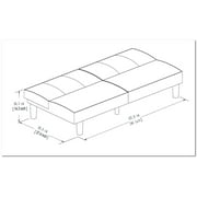 Mainstays 66 Studio Futon, Gray Linen Upholstery