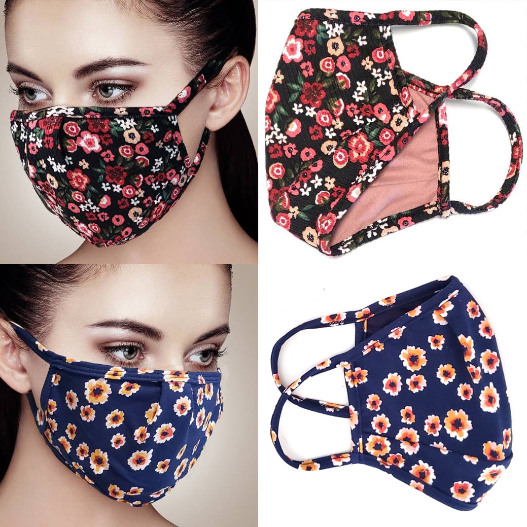 Women's Reusable Flower Face Mask Cover Scarf Washable Outdoor Sun Protection 