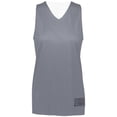 thumbnail image 3 of Augusta Ladies Tricot Mesh Reversible 2.0 Jersey 163 Graphite/White Xl, 3 of 7