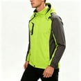 thumbnail image 3 of QSXADF Men's Full Zip Up Jacket Windproof Long Sleeve Hooded Lightweightful Fall Hiking Outdoor Coat, 3 of 5