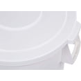 thumbnail image 2 of Carlisle 34104502 Bronco Polyethylene Round Lid, 26.88" Diameter x 2-1/4" Height, White, for 44 Gallon Trash Container, Case of 3, 2 of 2
