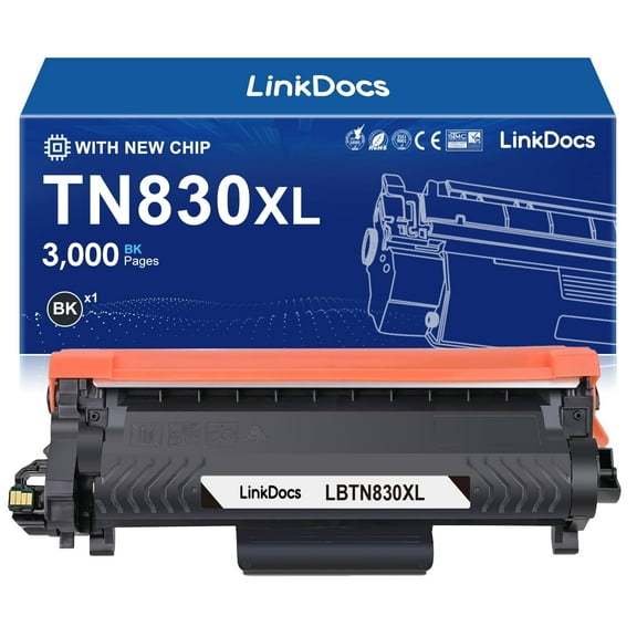 TN830XL TN830 Toner Cartridge Compatible for Brother TN830XL toner TN-830XL TN-830 to use with Brother DCP-L2640DW HL-L2480DW MFC-L2807DW MFC-L2820DW MFC-L2820DWXL Printer