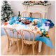 thumbnail image 2 of Mantel rectangular de Navidad, estilo fiesta, manteles impresos en 3D, impermeables, a prueba de manchas, a prueba de aceite, lavables para decoración de fiestas, hogar, jardín, picnic (E) ER, 2 of 3