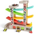 thumbnail image 4 of Rampa de juguete para niños de 1 a 3 años, pista de carreras con 3 coches, 4 of 5