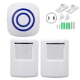 thumbnail image 1 of Alarma de timbre inalámbrico, Detector de Sensor de movimiento, alerta con 2 sensores y 1 receptor, 38 melodías para tienda de oficina en casa, enchufe de EE. UU., 1 of 5