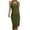 Army Green, variant on 2024 Women's Summer Bodycon Tank Dress Party Casual Crew Neck Ruched Sleeveless Short Mini Dress Sexy Pencil Dresses