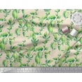 thumbnail image 3 of Soimoi White Cotton Jersey Fabric Jasmine Leaves Print Fabric by the Yard 64 Inch Wide, 3 of 3