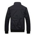 thumbnail image 2 of LoyisVidion Casual Baseball Jacket with Clean Silhouette - Men's Casual Fashion Pure Color Patchwork Jacket Zipper Outwear Coat Hoodless Long Sleeve Casual Jacket, 2 of 8