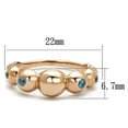 thumbnail image 2 of Women's Stainless Steel IP Rose Gold CZ Sea Blue 2.85(g) Engagement Ring, 2 of 2