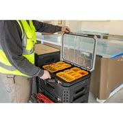 ToughBuilt StackTech Low Profile Organizer with Auto-Locking Interface and Bins