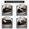 thumbnail image 5 of CQSXDA King Size Fluffy Bean Bag Couch for Adults, Loveseat Sofa with Pillows, No Assembly Indoor Lounge Chair, Black, 5 of 11