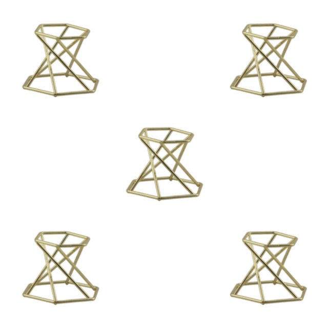 Guardoinrt Support de Boule en Verre Moderne pour Spécimen Minéral Séduisant Géode Hexagonale Or 5ensemble
