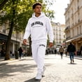 thumbnail image 5 of Mens Sweatsuits 2 Piece Set Long Sleeve Loose Fit Fluffy Hooded Print Sweatshirts And Banded Bottom Sweatpants Fall Winter Athletic Cozy Sweat Suit, 5 of 5