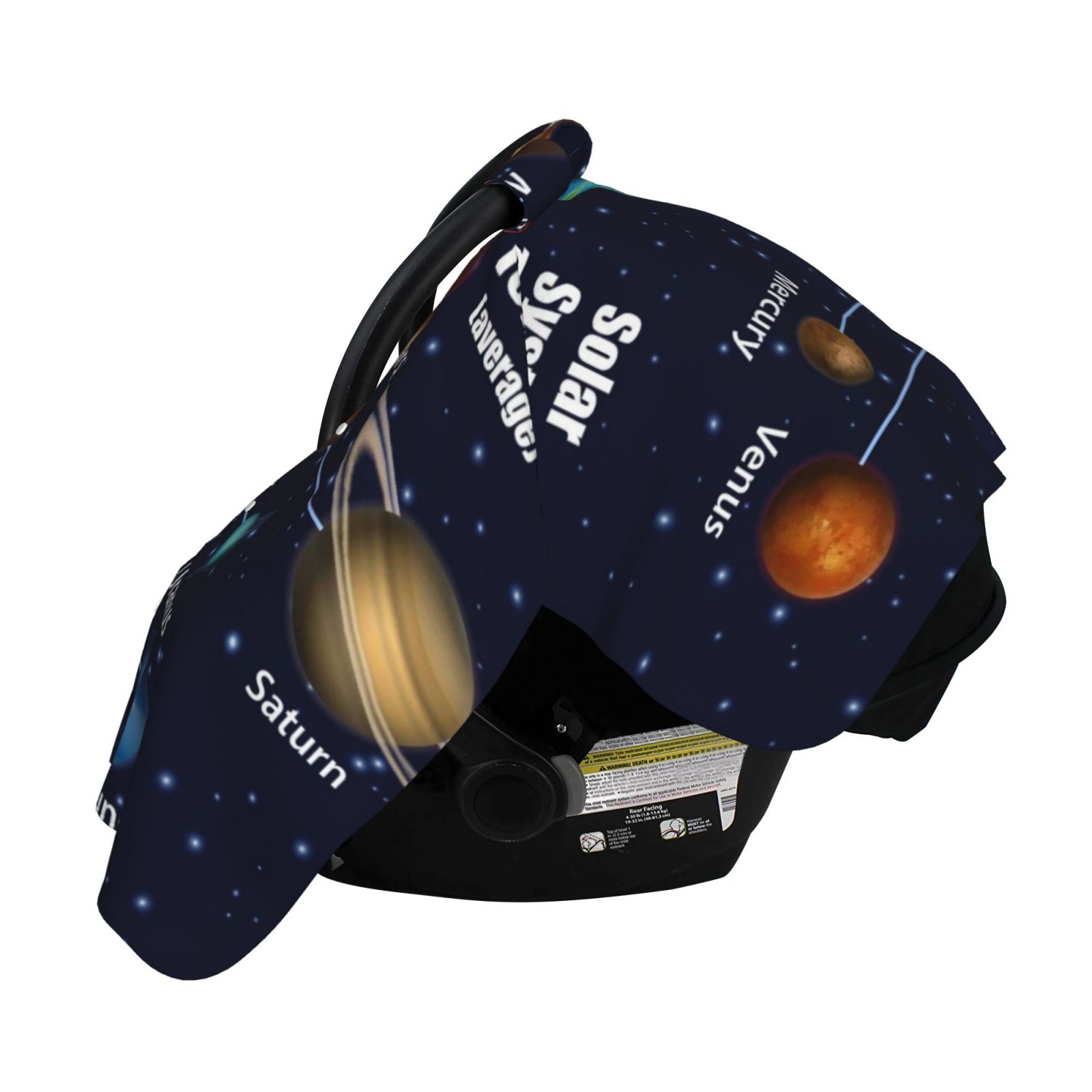 Naloa Solar System Baby Car Seat Cover, Breathable Baby Carrier Cover, Multiuse Baby Carrier Cover & Nursing Breastfeeding Cover
