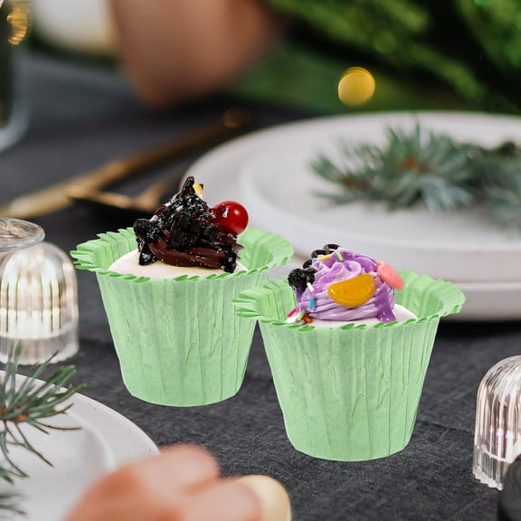 HORIALENCE Baking Cup Muffin Liners Square Home Users For Cake Decoration 50Pcs 2.95X1.97X1.77In