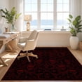 thumbnail image 3 of Design&I 5'x7' Ultra Soft Area Rug, Gothic Vintage Crimson Motif Emblematic Symmetrical Bathroom None Fluffy Washable Non Shedding for Bedroom Living Room Home Office, 3 of 7