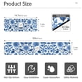 thumbnail image 3 of Yayeee Faucet Mat for Kitchen Sink 14.7" Diatomite Long Splash Guard Pad, Blue Floral Pattern, 2 Pack, 3 of 7