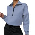 thumbnail image 1 of Gibobby Sudadera mujer Sudadera de Forro Polar con Cuello Redondo Sudadera para Mujer(Azul,CH), 1 of 4