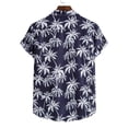 thumbnail image 3 of ALLLIST with Pockets Shirts for Men Big And Tall Short Sleeve Collared Button Down Shirts Blue Casual Hawaiian Mens Clothes, 3 of 9