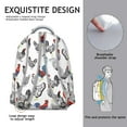 thumbnail image 3 of Farm Egg and Chicken Print Student Backpack Rustic Cartoon Hen Chick Pattern Bookbag for Student Coop School Bag, 3 of 6