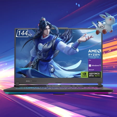 ASUS ROG Strix G17 Gaming Laptop, 17.3" FHD 144Hz, AMD Ryzen 9 7845HX, GeForce RTX 4070, 16GB DDR5 RAM, 1TB PCIe M.2 SSD, HDMI, USB 3.2 Gen 1, Wi-Fi 6, RGB Backlit Keyboard, Windows 11 Pro, Black