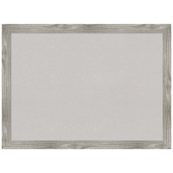 Amanti Art Grey Cork Board Framed Dove Greywash Square Bulletin Board 31 in. x 23 in.