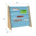 thumbnail image 3 of Wildkin Kids Sling Book Shelf - Natural w/ Aqua, 3 of 4