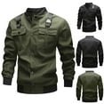 thumbnail image 5 of Dvprdro Fall Winter Jackets Men's Solid Color Outdoor Climb Sport Run Pocket Long Sleeve Jackets, 5 of 5