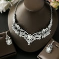 thumbnail image 4 of Faty-T Jewelry sets for Wedding princess birthday party Halloween Prom Pageant Jewelry for Women Crystal Bridal Jewelry Set for women, 4 of 7