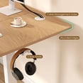 thumbnail image 6 of 63"x 24" Height Adjustable Sit Stand Computer Desk with 3 Memory Presets & Hanging Hooks, Electric Ergonomic Stand up Desk for Home Office, Natural, 6 of 8