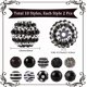 thumbnail image 2 of 20 cuentas de resina acrílica surtidas negras de 10 estilos, cuentas de diamantes de imitación facetadas redondas con patrón de cebra, cuentas espaciadoras sueltas a granel., 2 of 9
