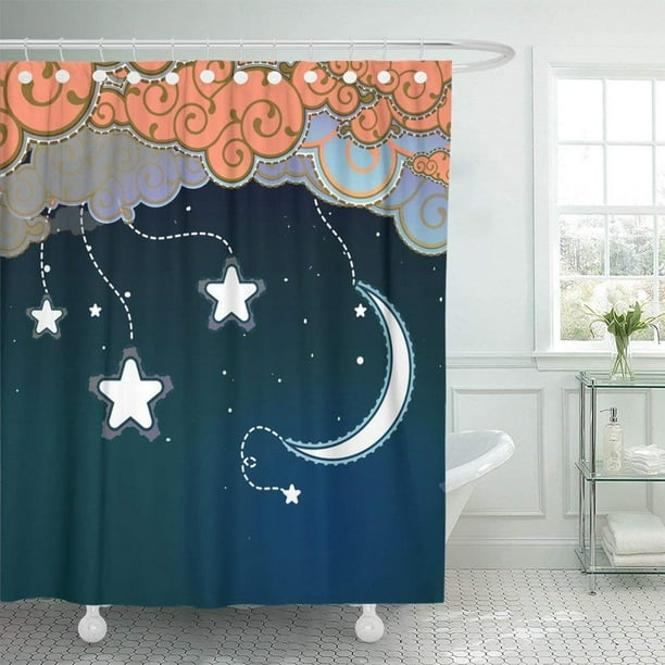 Artjia Blue Abstract Cartoon Style Night Sky Yellow Astronomy Bright Cloud Color Crescent Dark Dream Shower Curtain 60x72 Inch Walmart Com Walmart Com Artjia Blue Abstract Cartoon Style Night Sky Yellow Astronomy Bright Cloud Color Crescent Dark Dream Shower Curtain 60x72 Inch Walmart Com Walmart Com