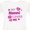 thumbnail image 4 of Inktastic Valentine's Day My Nonni Loves Me Hearts and Lips Boys or Girls Long Sleeve Baby Bodysuit, 4 of 5