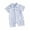 Blue, variant on Krdevn Baby Boys Textured Terry Romper Lapel Collar Short Sleeve Button Up Summer Outfit,3-6 Months