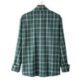thumbnail image 3 of Njoeus Fashion Men's Cotton Plaid Shirt Loose Youth Long Sleeve Casual Shirts with Pocket, 3 of 8