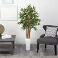 thumbnail image 2 of Nearly Natural 5812 5 ft. Bamboo Tree in White Tower Planter, 2 of 3