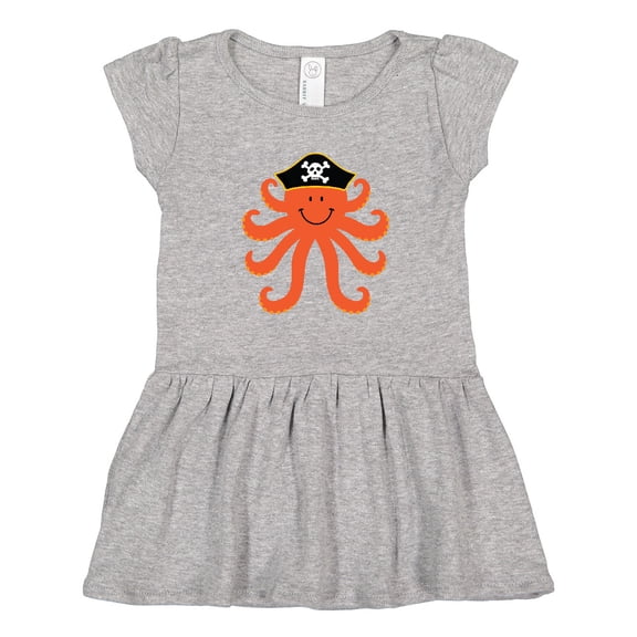 Inktastic Pirate Octopus Kids Funny Girls Toddler Dress