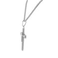 thumbnail image 2 of EDFORCE Stainless Steel Large Statement Mens Cross Pendant Necklace, 24", 2 of 3