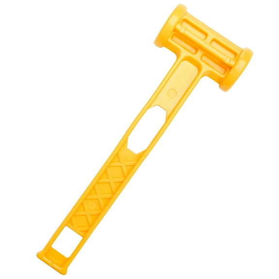 STRANDCHIC Yellow Plastic Tent Peg Hammer Lightweight Camping Mallet with Puller Hook