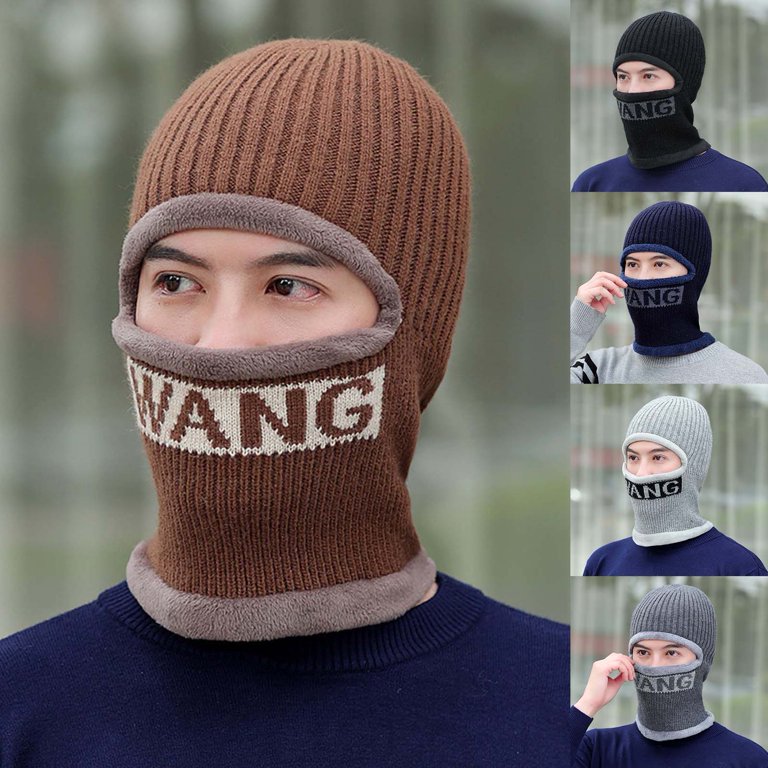 GIDEAL lamé knit balaclava arm warmer Balaclava Knitted Warmer Windproof Hat Covering Face for Men