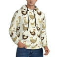 thumbnail image 2 of Sikiie Chicken Cartoon Men's Hoodie, Essentials Hoodie, Sweatshirt, Pullover Hooded Sweatshirt for Men-3X-Large, 2 of 7