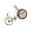 Yellow, variant on Giaone Desk Clock Metal Bicycles Desk Table Clock Battery Operated None-Ticking Clocks for Bedroom Living Room Home Decors