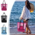 thumbnail image 1 of Bolsa de playa de gran capacidad con separación seca y húmeda - Bolsa de hielo de papel de aluminio aislante y malla transpirable para piscina, natación y viajes, 1 of 6