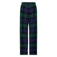 thumbnail image 5 of Modern Cute Blue And Green Plaid Women's Pajamas Pajama Pants Women's Sleepwear Lounge Sleep Bottoms Stretch with Pockets, 5 of 7