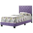 thumbnail image 3 of Glory Furniture Suffolk Glam Wood Tufted Upholstered Bed, Twin, Purple/Black/Multi-color, 3 of 7
