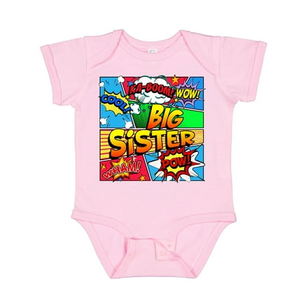 

Inktastic Big Sister Comic Book Gift Baby Girl Bodysuit